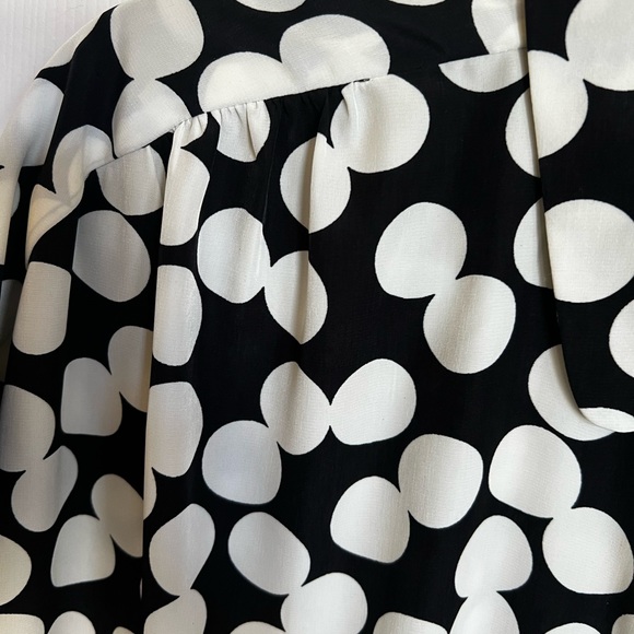 Van Heusen, Dolman short sleeves, white polkadots, Princes seams blouse. - Picture 8 of 10